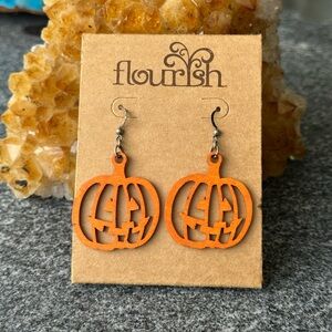 Orange Pumpkin Earrings